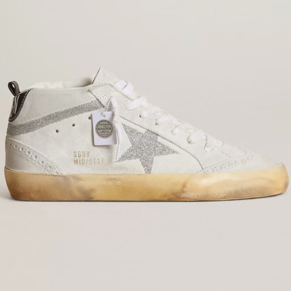 Golden Goose White Suede Sneakers
